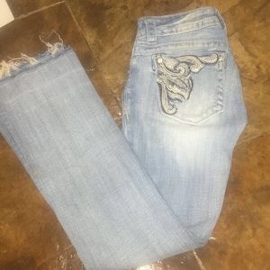 Miss Me brand light wash bootcut jeans